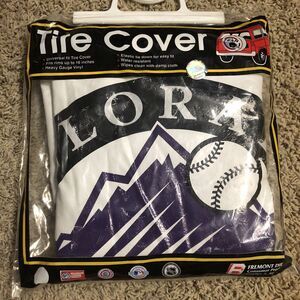 Authentic MLB‎ TIRE COVER Colorado Rockies White New